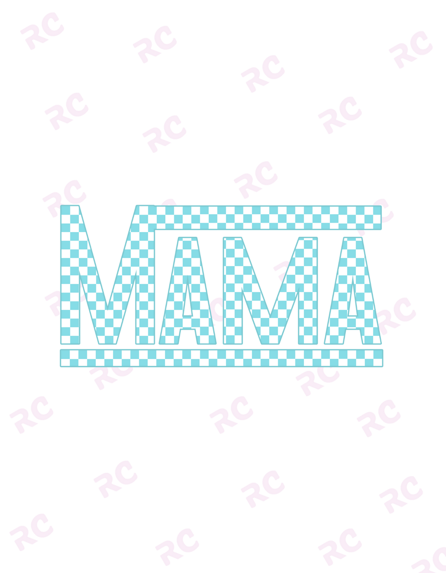Checkered MAMA DTF PRINT