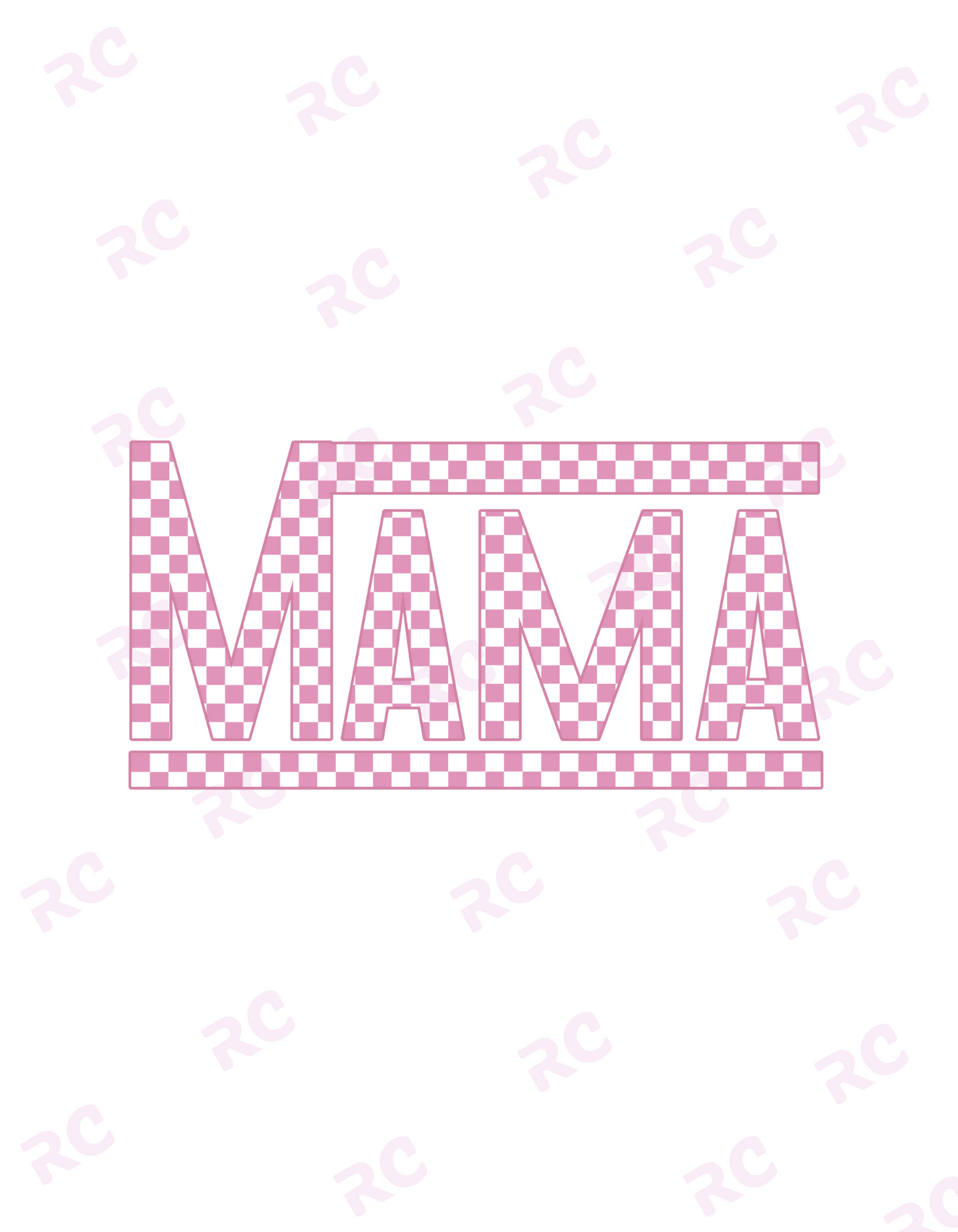 Checkered MAMA DTF PRINT