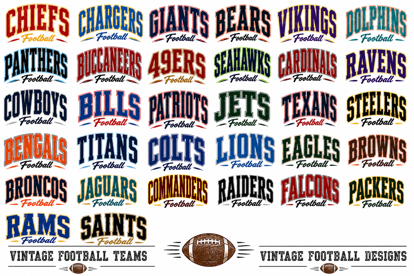 Vintage Football teams đ
