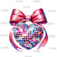 Valentine Disco Ball Transfer