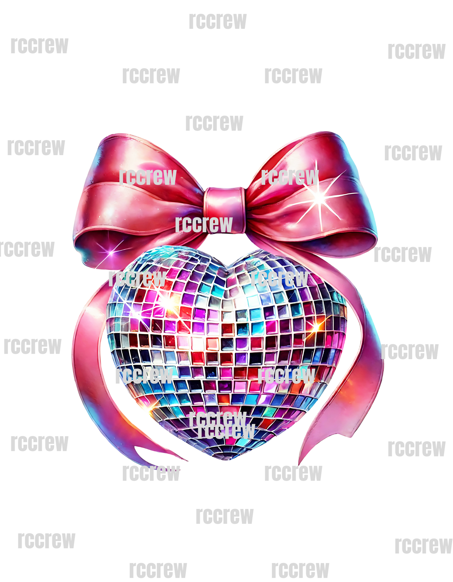 Valentine Disco Ball Transfer