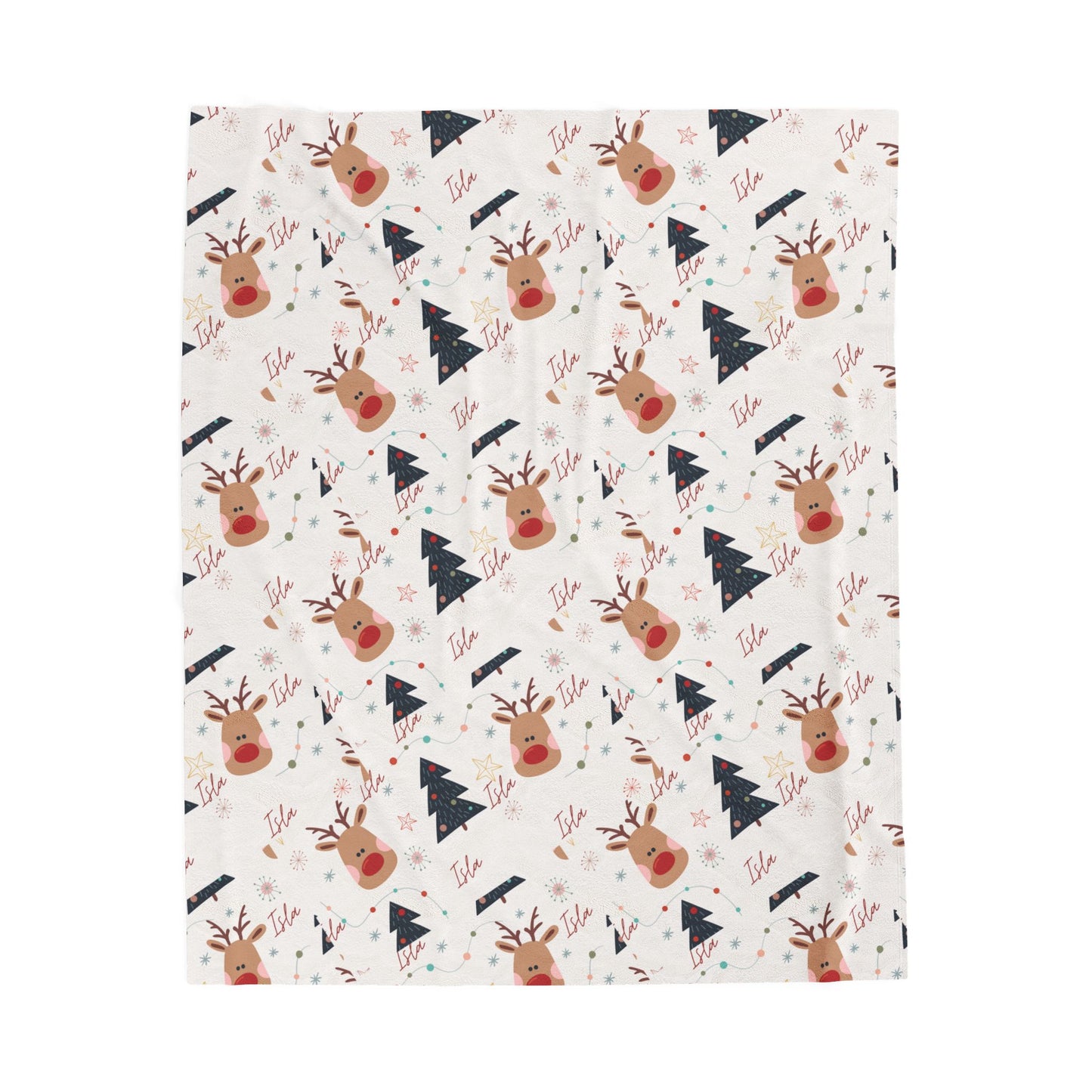 Custom Christmas Velveteen Plush Blanket - Cozy Holiday Blanket