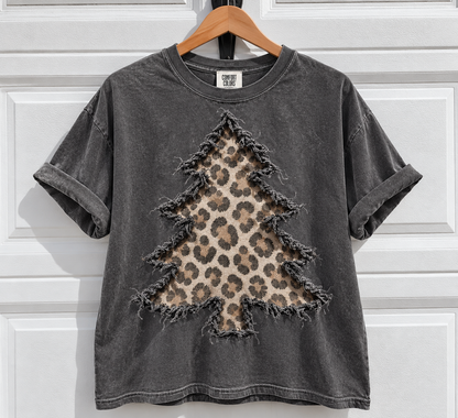 Leopard Christmas Tee