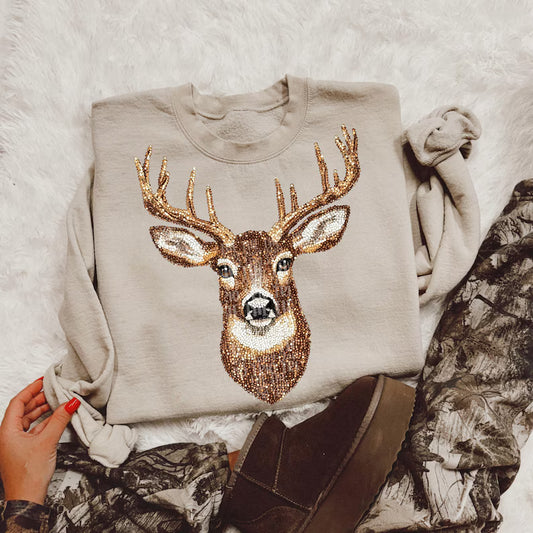 Faux Rhinestone Deer