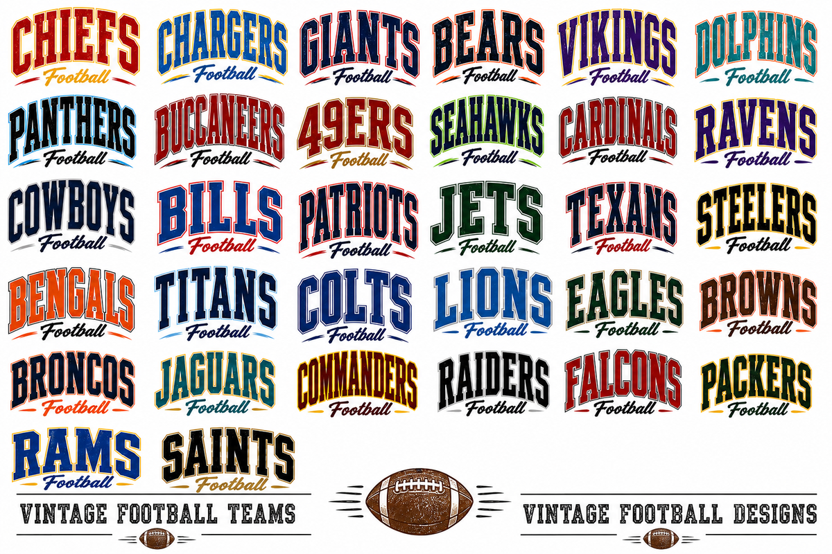 Vintage Football teams 🏈